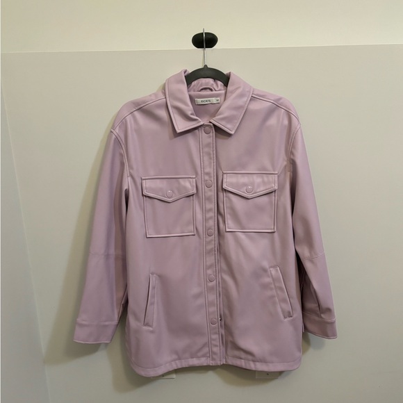 NWOT Ricki’s Lilac Vegan Leather Shacket - Picture 1 of 4
